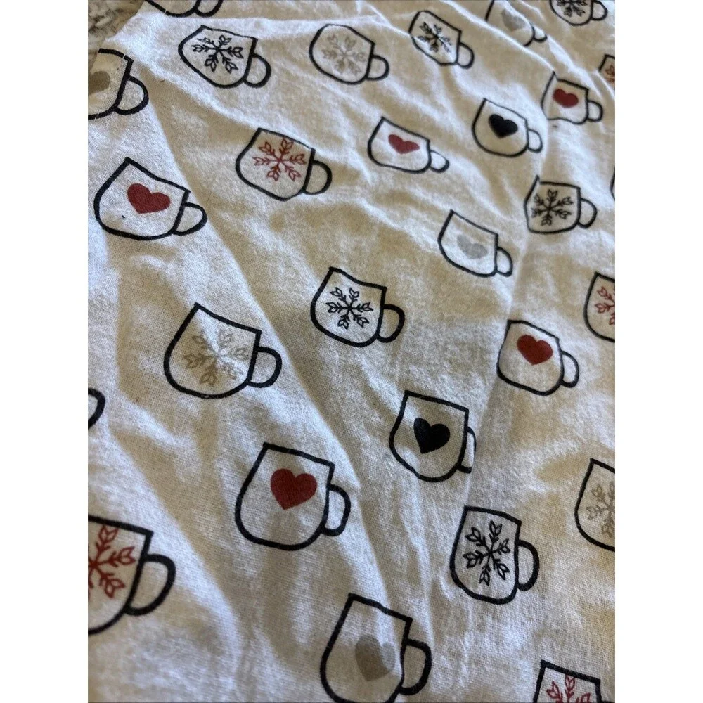 Unbranded Kitchen‎ Tea Towel Unisex OS White Good Coffee Mug Heart Snowflake